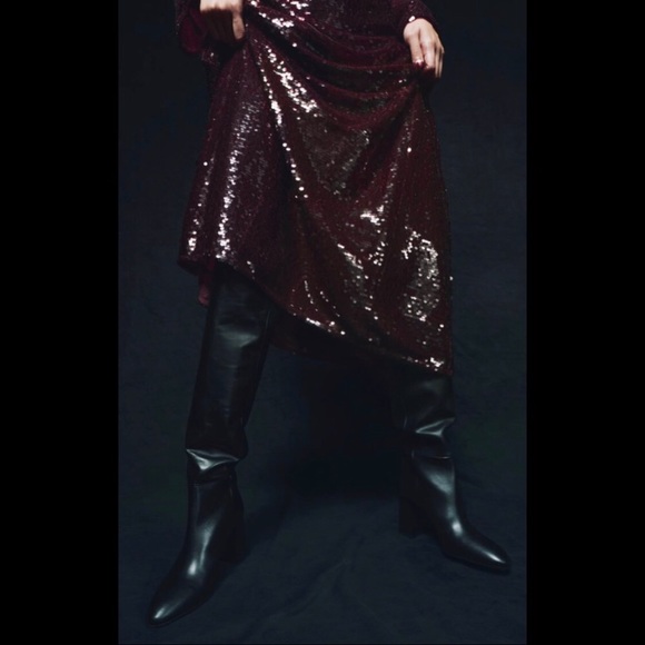 LAST size L NWT ZARA LIMITED EDITION SEQUIN DRESS - Picture 3 of 8